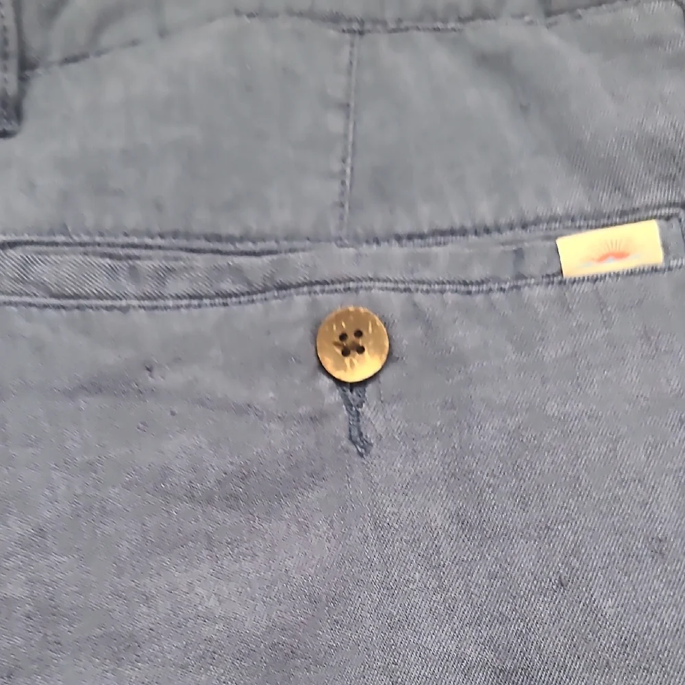 Faherty Tradewinds Linen Blend Shorts - Blue - Size 32